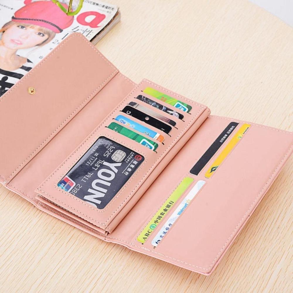 Crown Rhombus Pattern Wallet In Light Pink - Picture 6 of 7